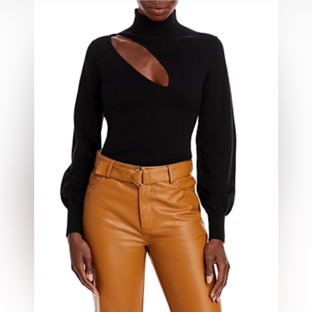 Nicholas Womens Aliyah Slit Soft Mock Turtleneck Sweater. Size XS